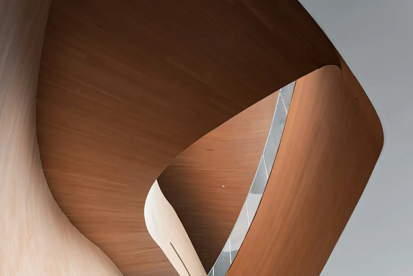 Estructura curva de madera